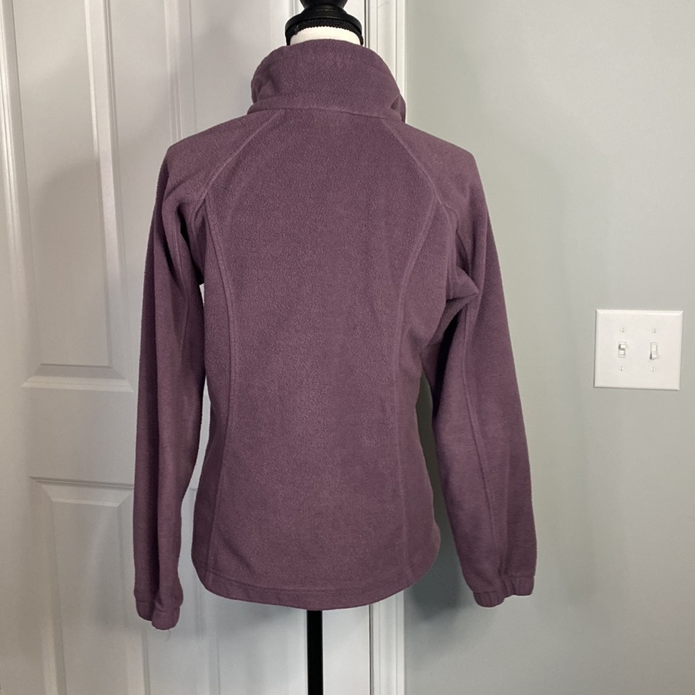 Columbia Women’s Fleece Purple Zip Jacket - Picture 4 of 6